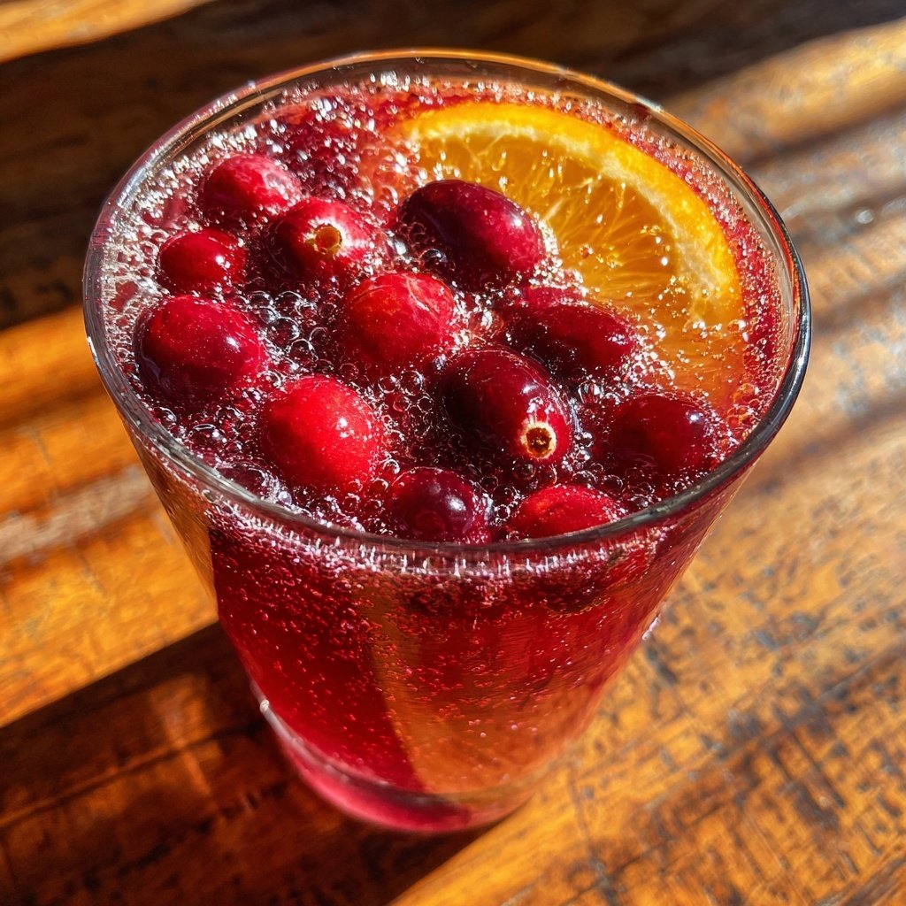 Spiced Cranberry Orange Fizz