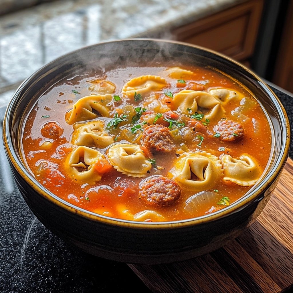 Italian Sausage Tortellini Soup
