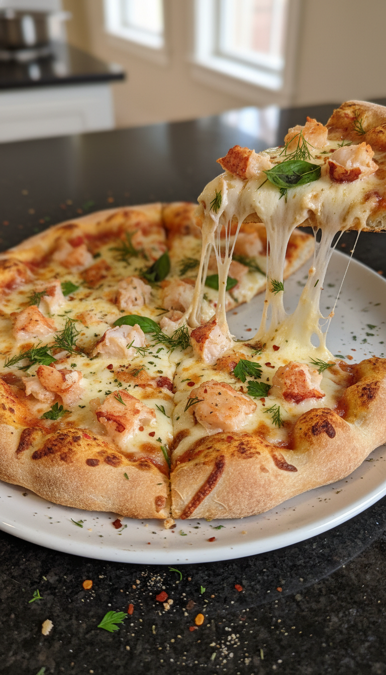 Seafood Pizza with Lobster