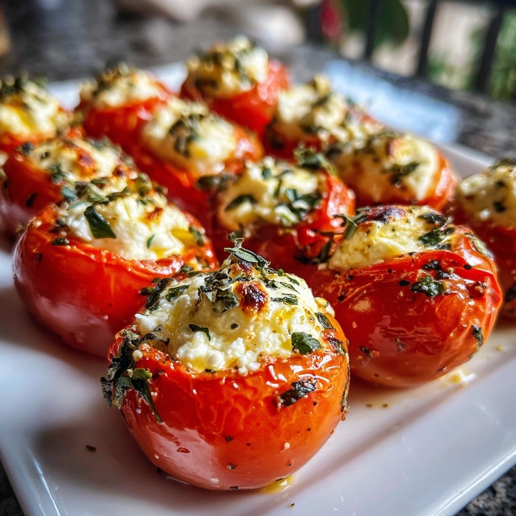 Cheese Stuffed Cherry Tomatoes Feta