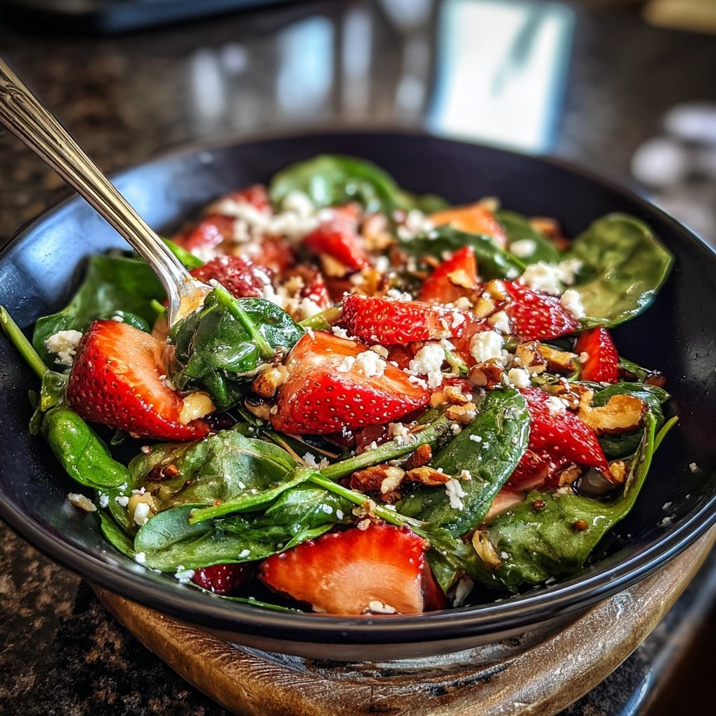 Balsamic Strawberry Spinach Salad