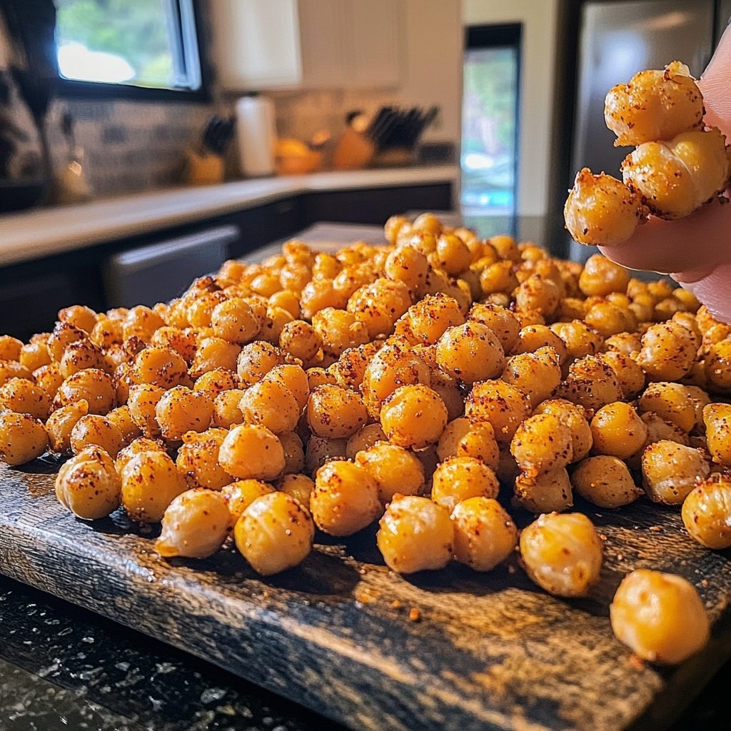 Crispy Roasted Chickpeas Spiced