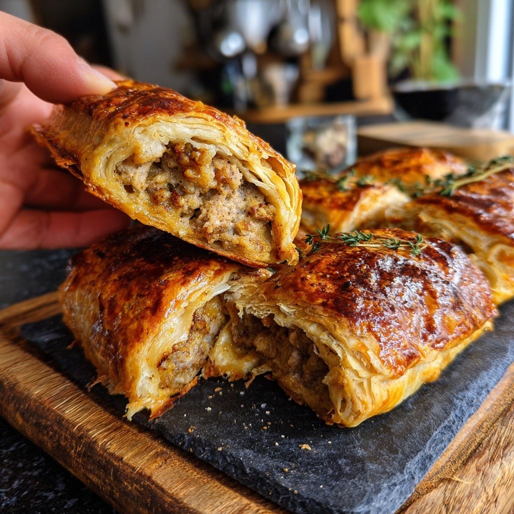 Australian Sausage Rolls Puff Pastry