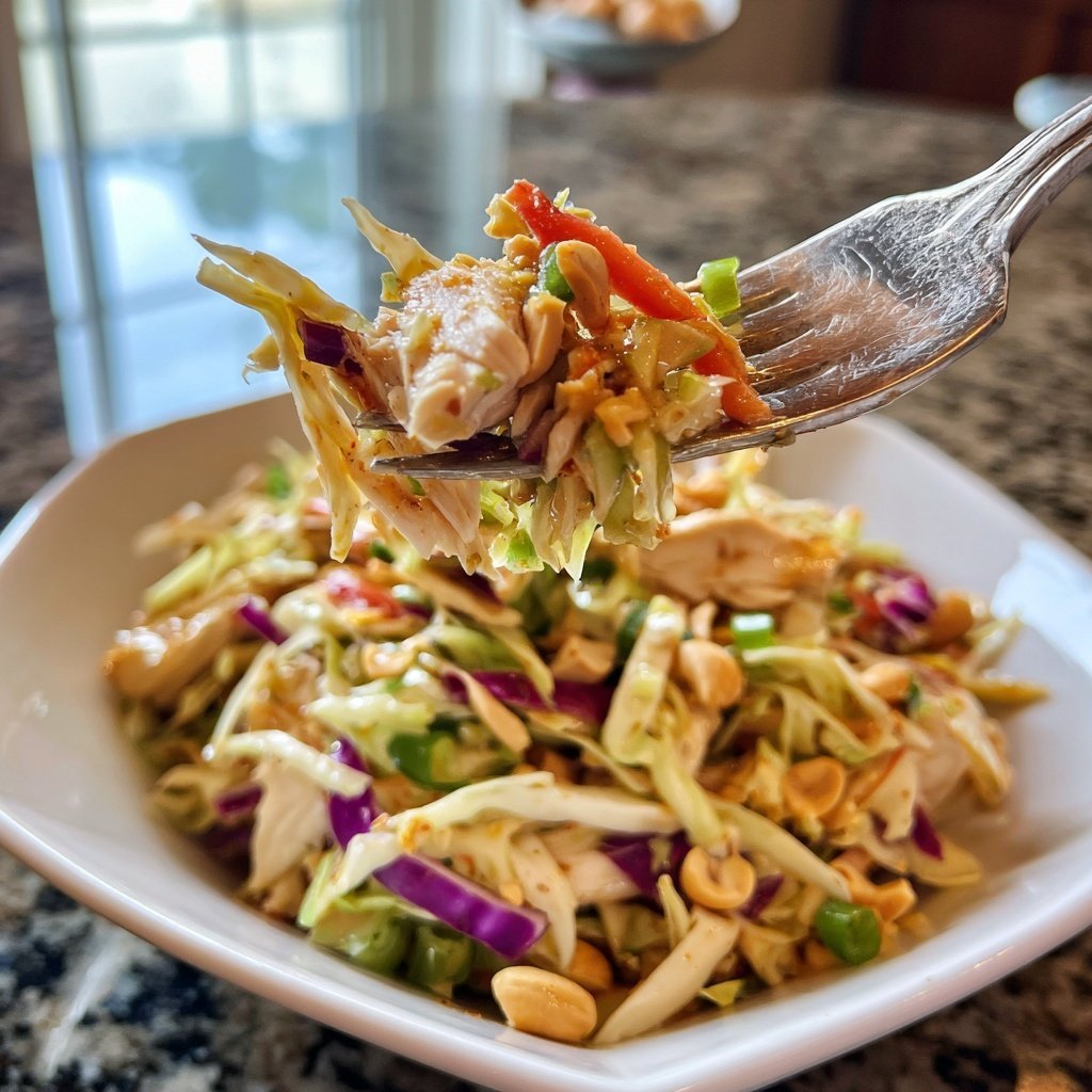 Thai Chicken Salad with Peanut Dressing