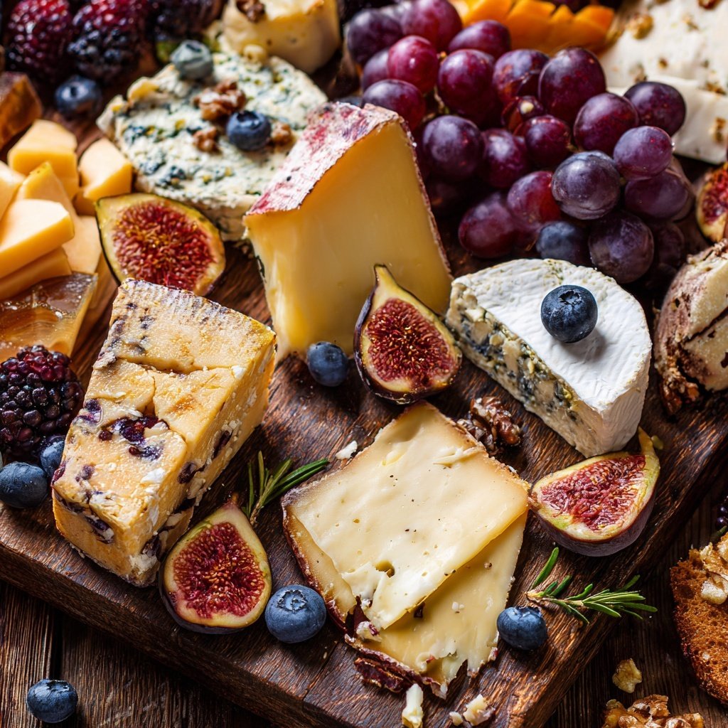 Grazing Board with Cheeses and Fruits
