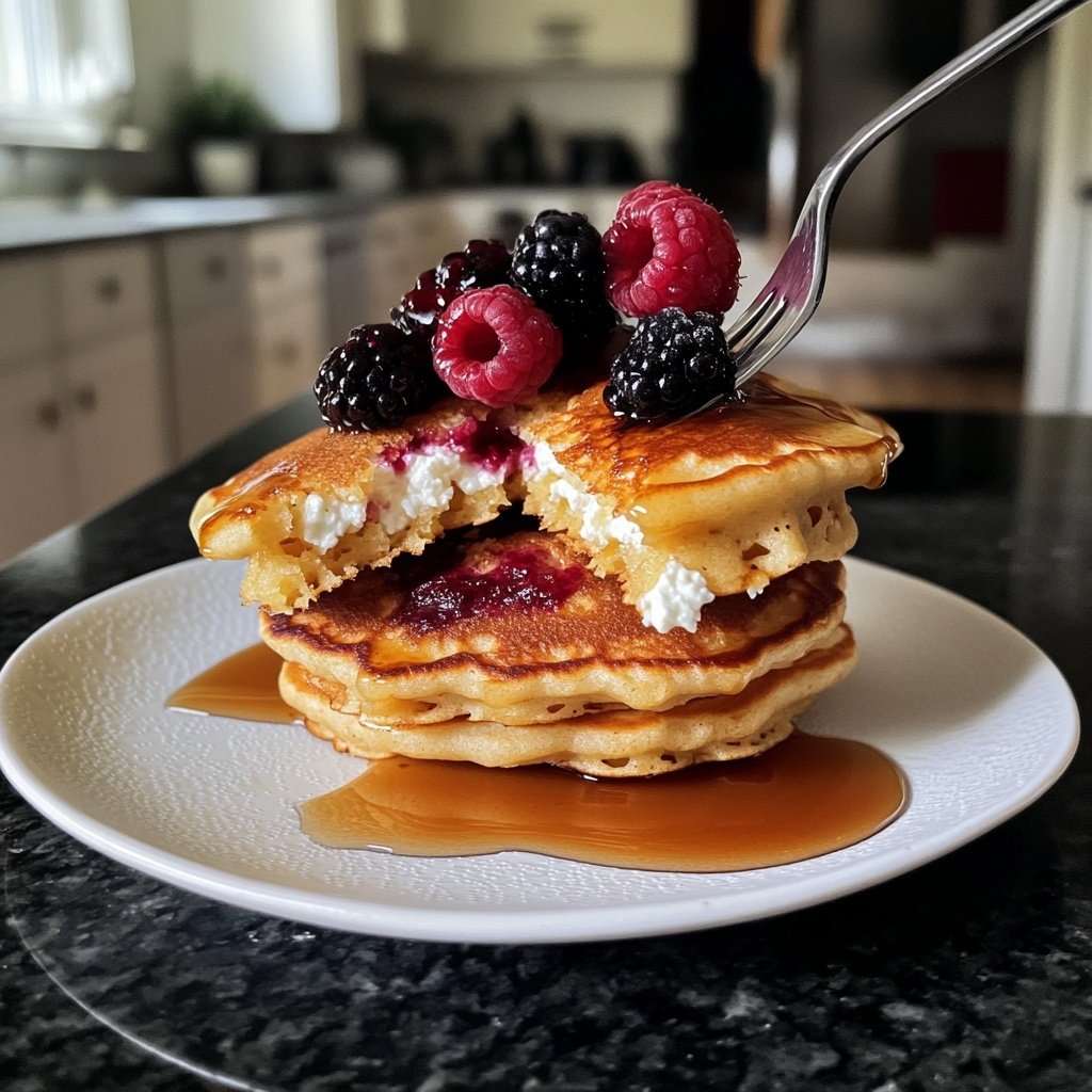 Ricotta Pancakes Crispy Creamy