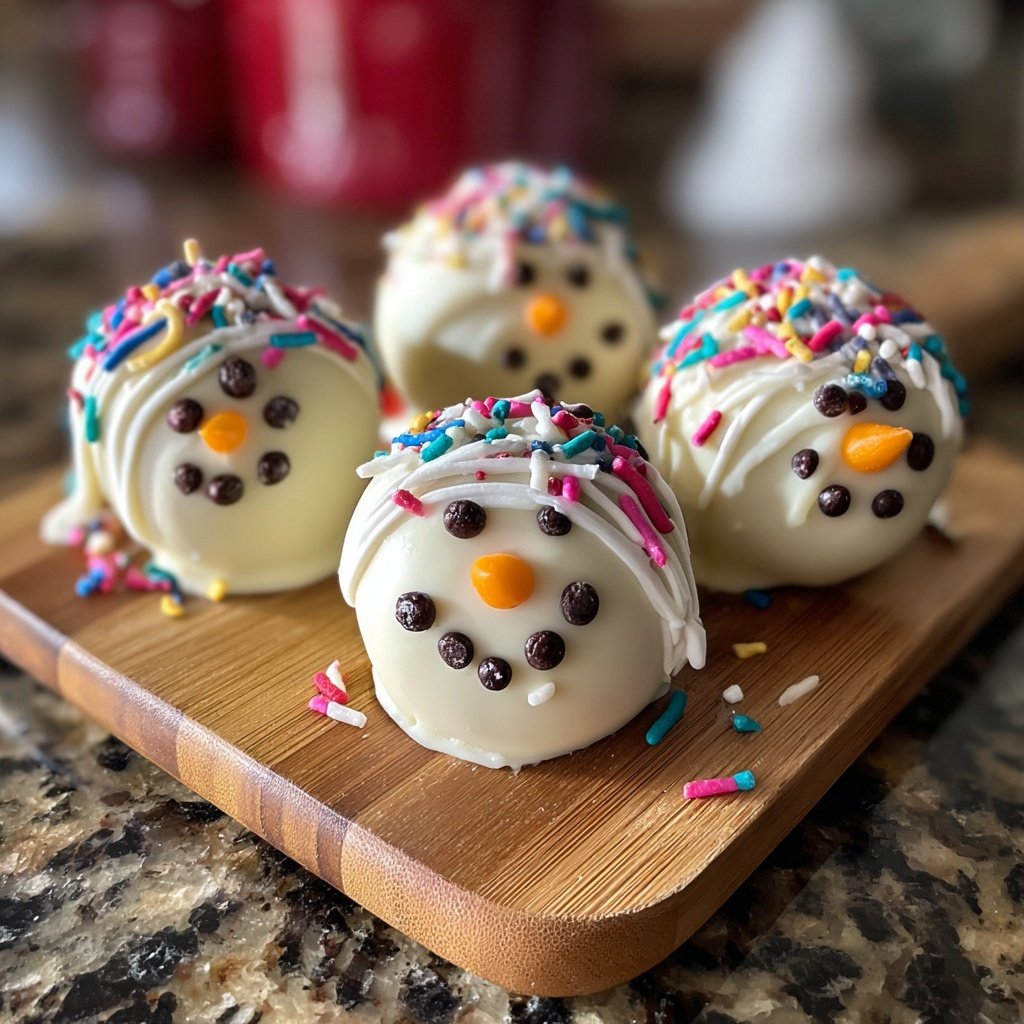 Gluten-Free Snowman Oreo Balls