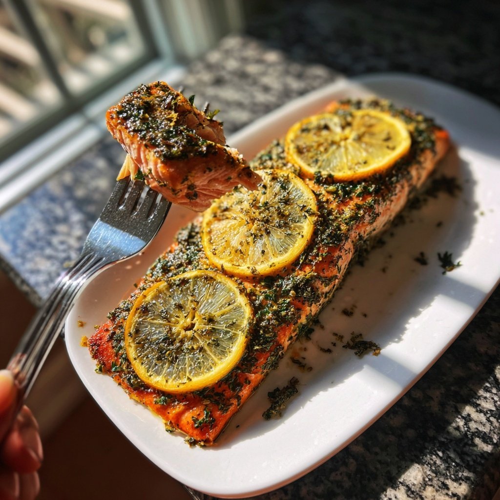 Mediterranean Herb Salmon Bake