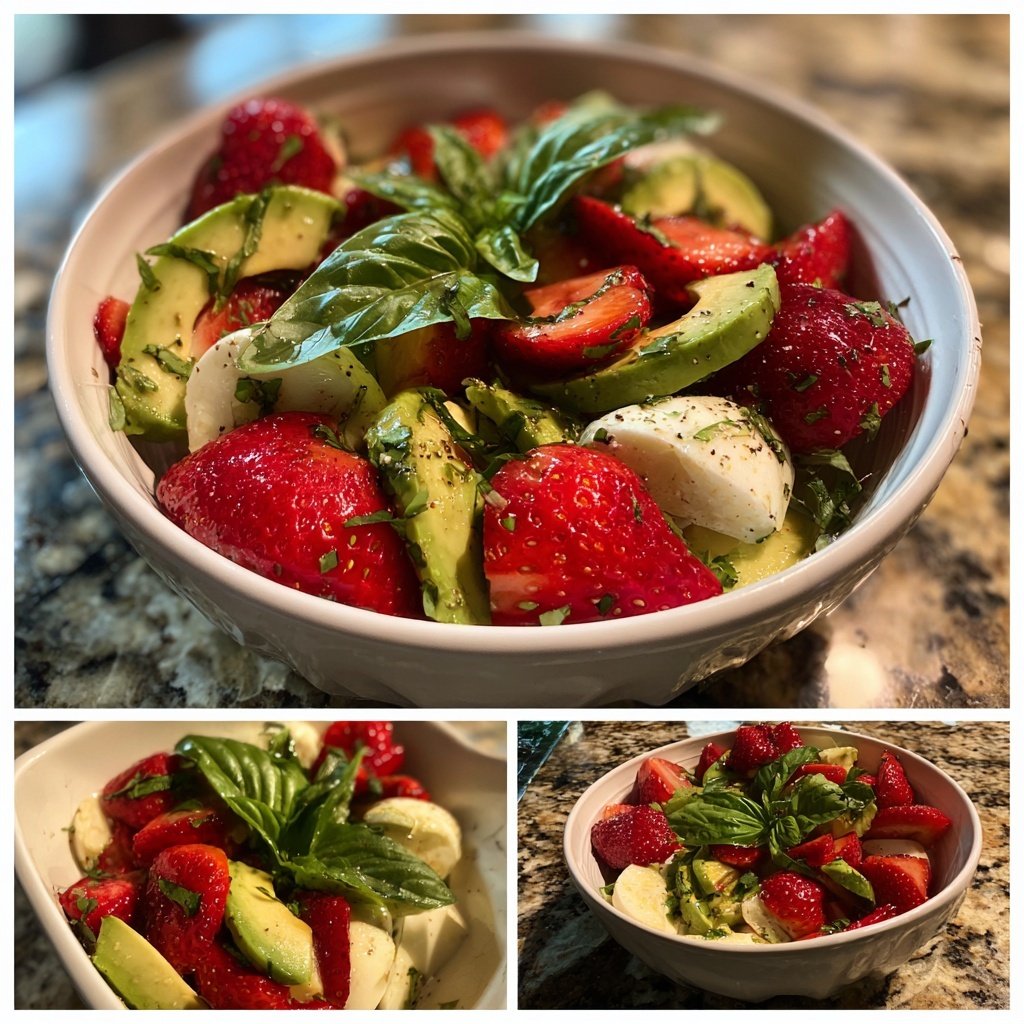 Strawberry Avocado Caprese Salad
