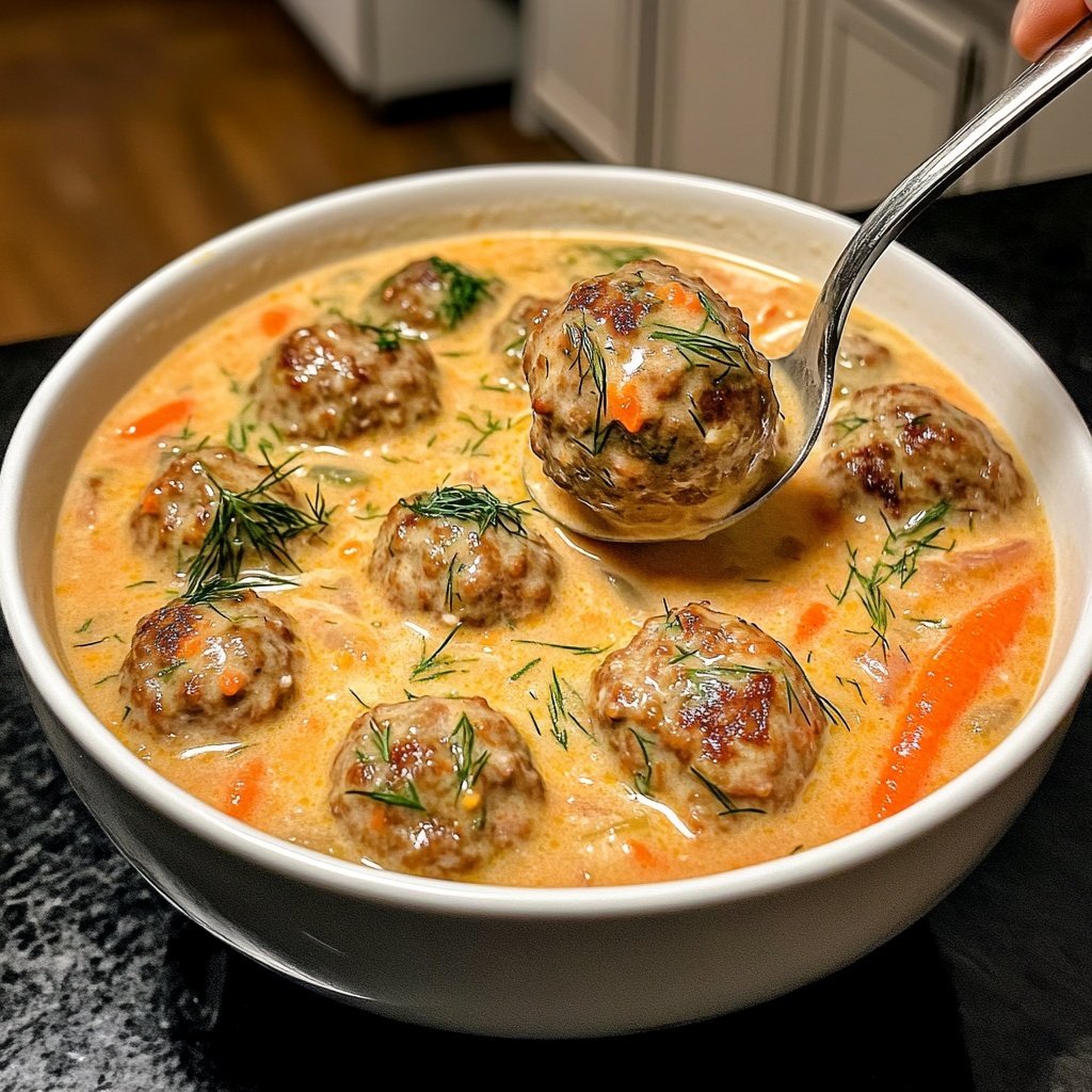 Cozy Swedish Meatball Soup