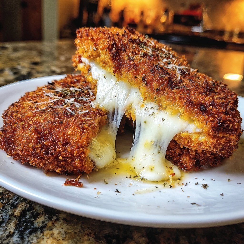 Mozzarella Schnitzel Crispy Cheese Coating
