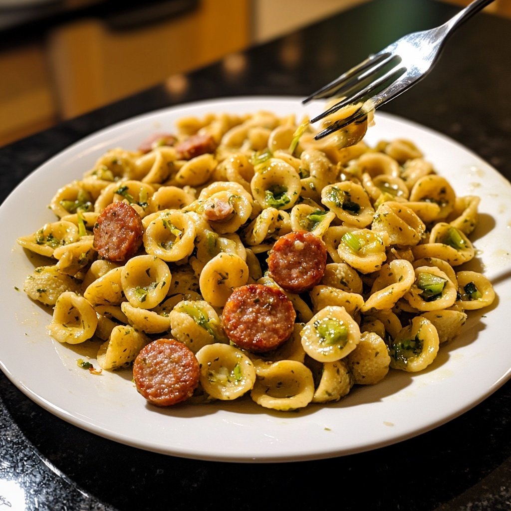 Sausage and Leek Orecchiette