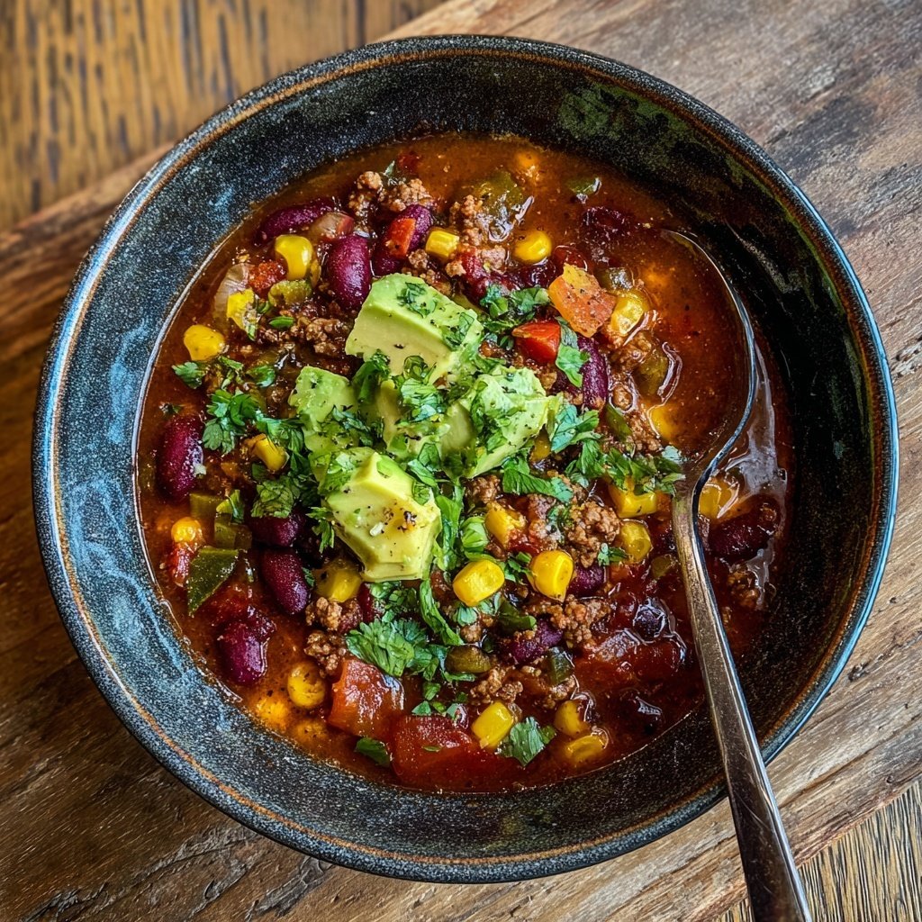 Classic Taco Soup with Beef