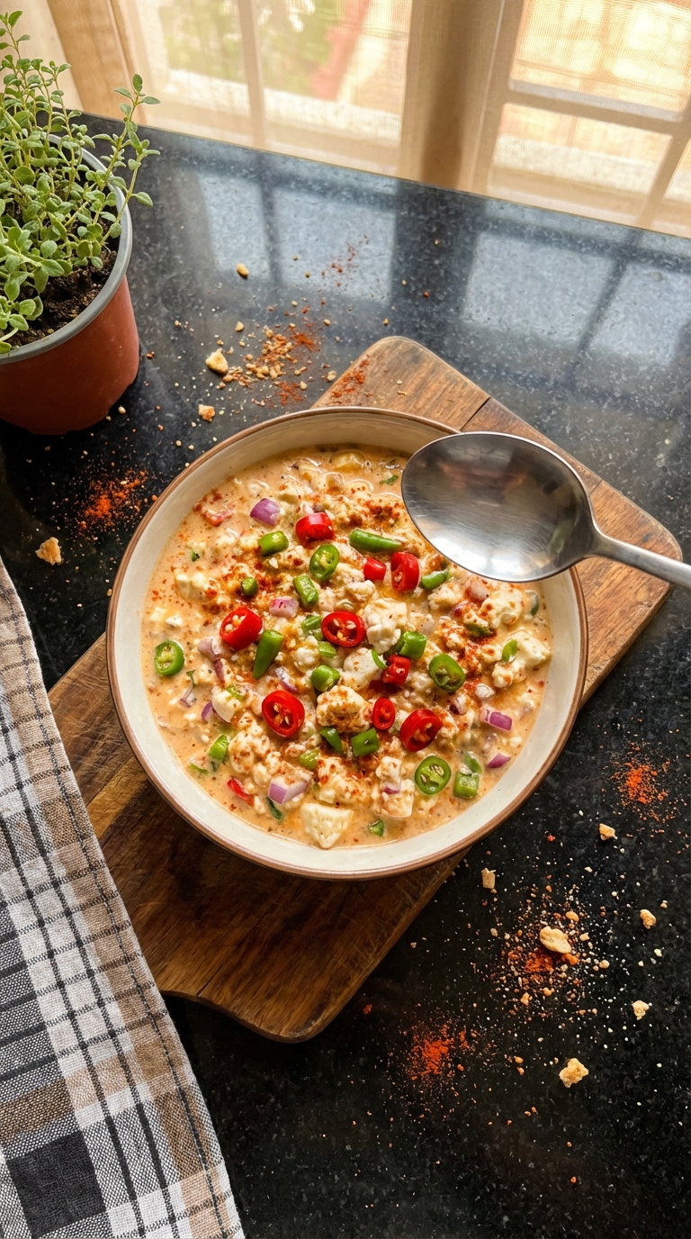 Spicy Cottage Cheese and Chilli