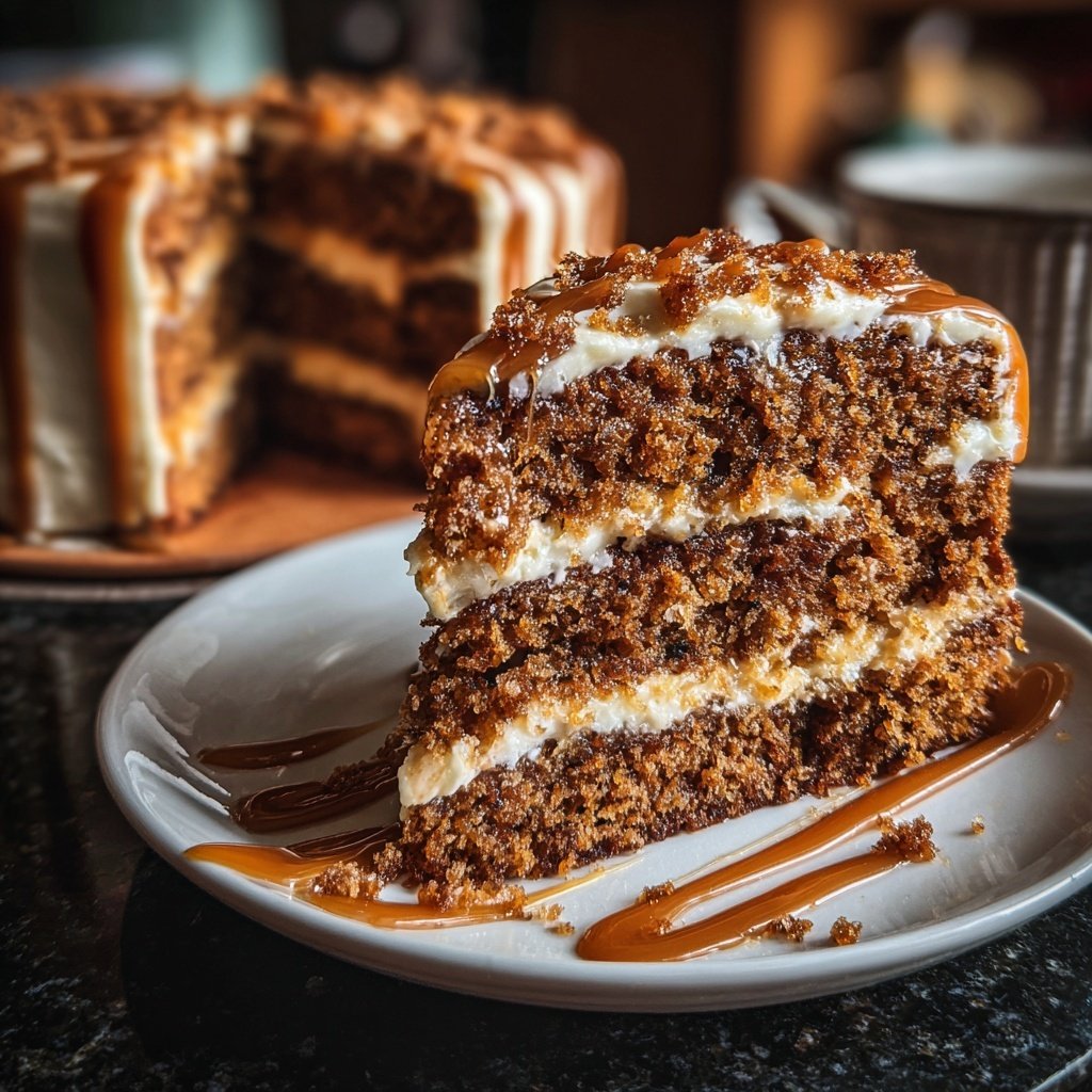 Spiced Gingerbread Cake with Caramel