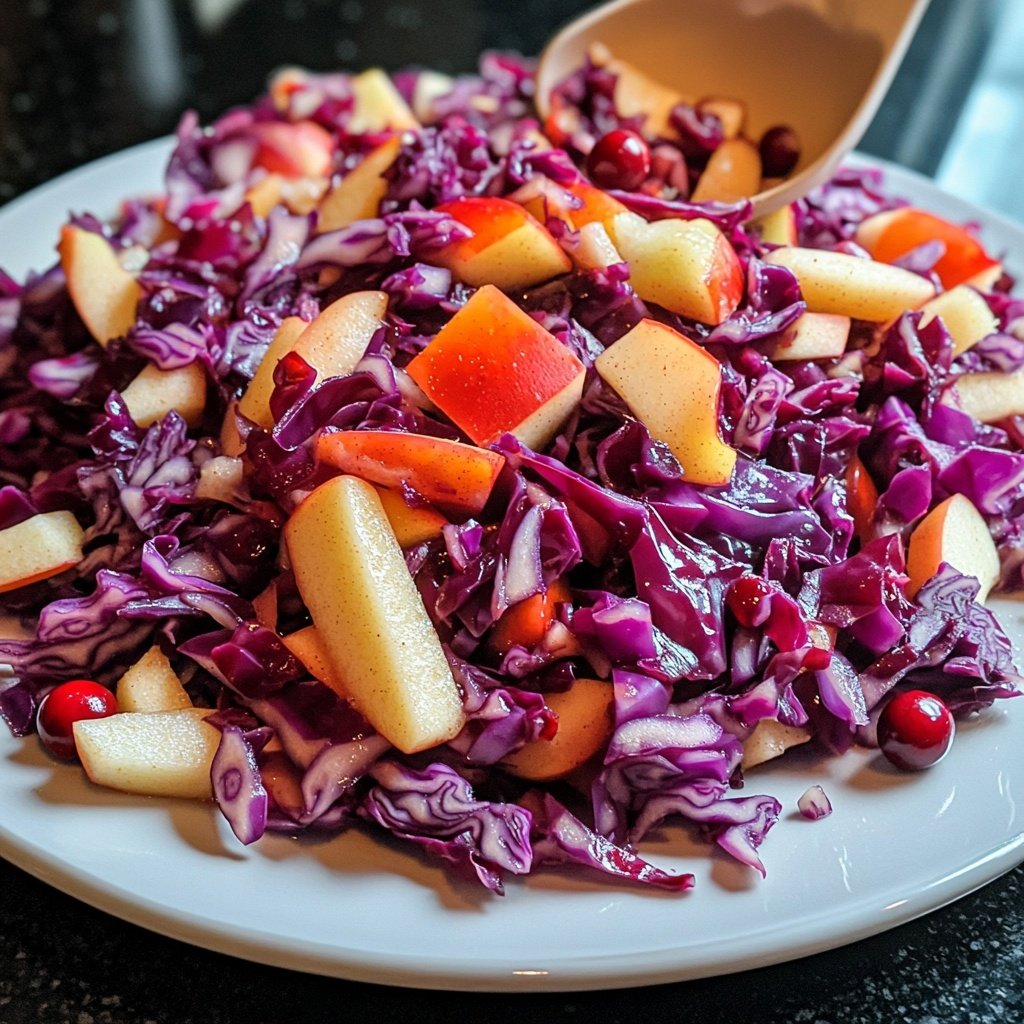 Spiced Red Cabbage with Apples and Cranberries