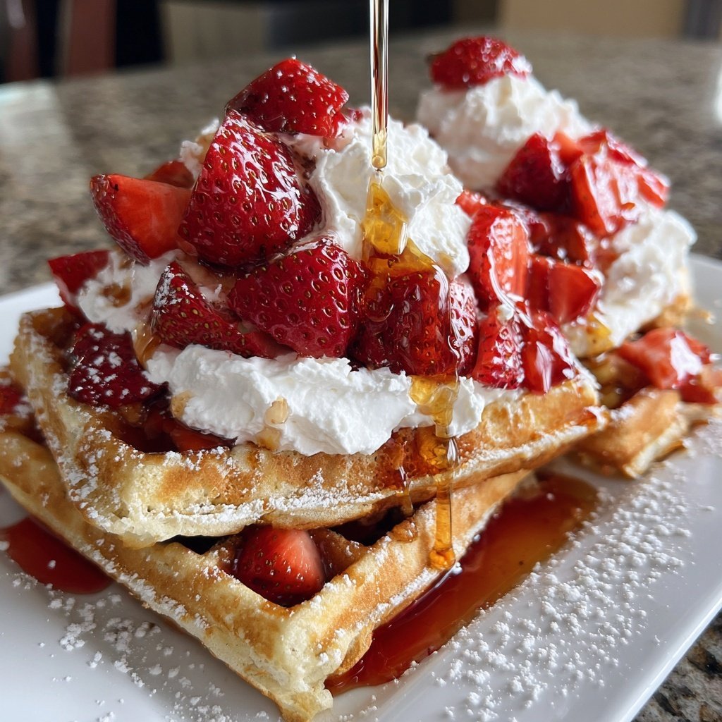 Strawberry Shortcake Waffles