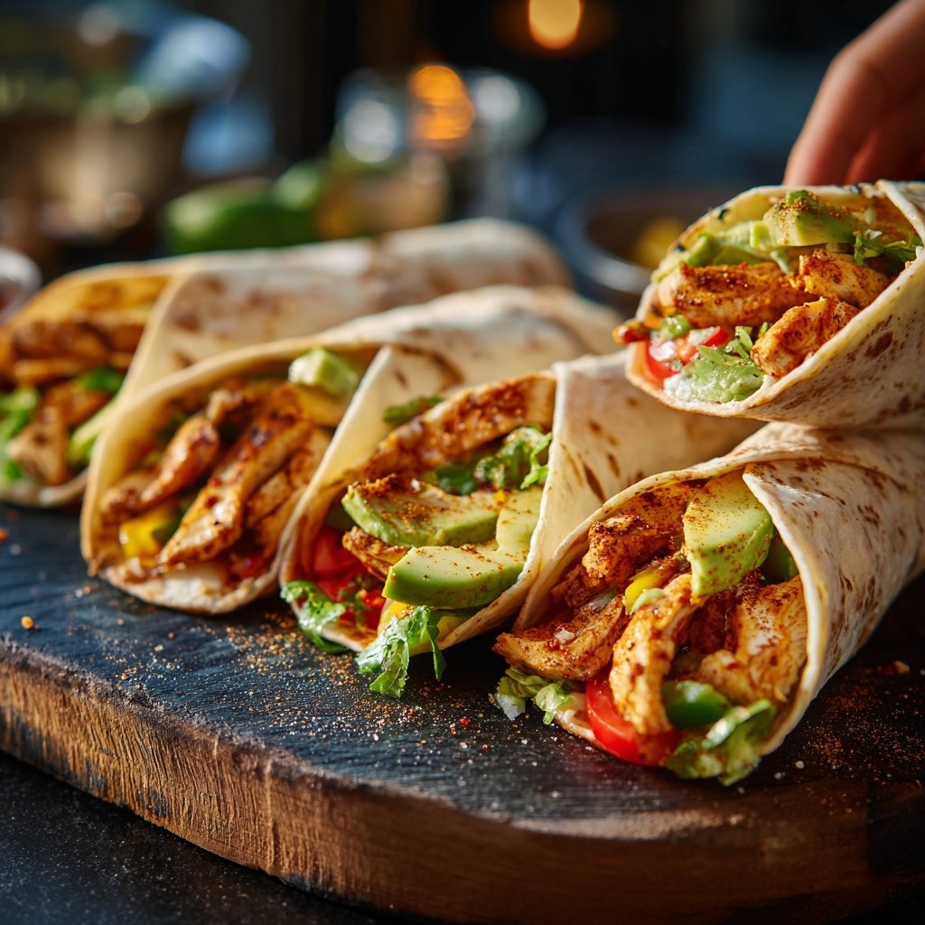 Quick Chicken Wraps with Avocado