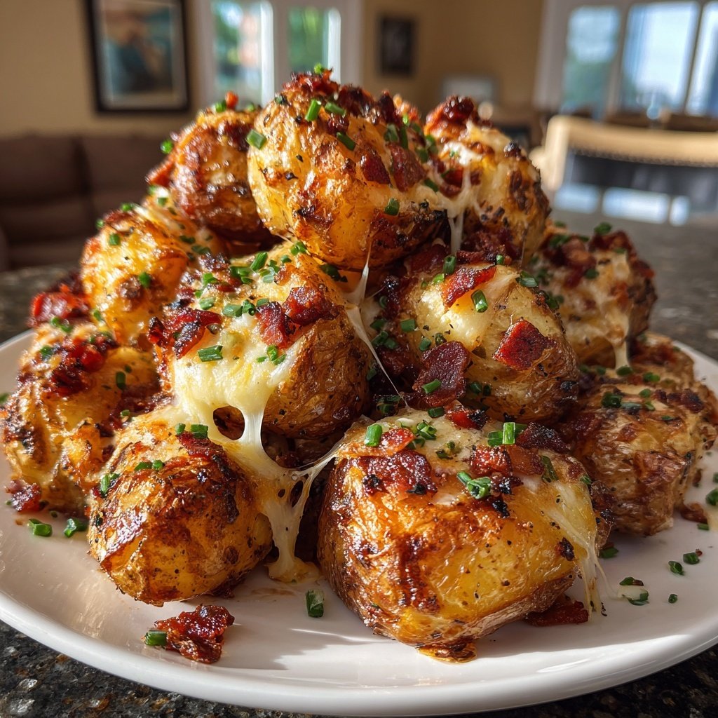 Loaded Airfryer Potatoes with Bacon