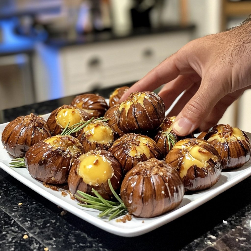 Simple Roasted Chestnuts w/ Butter & Rosemary