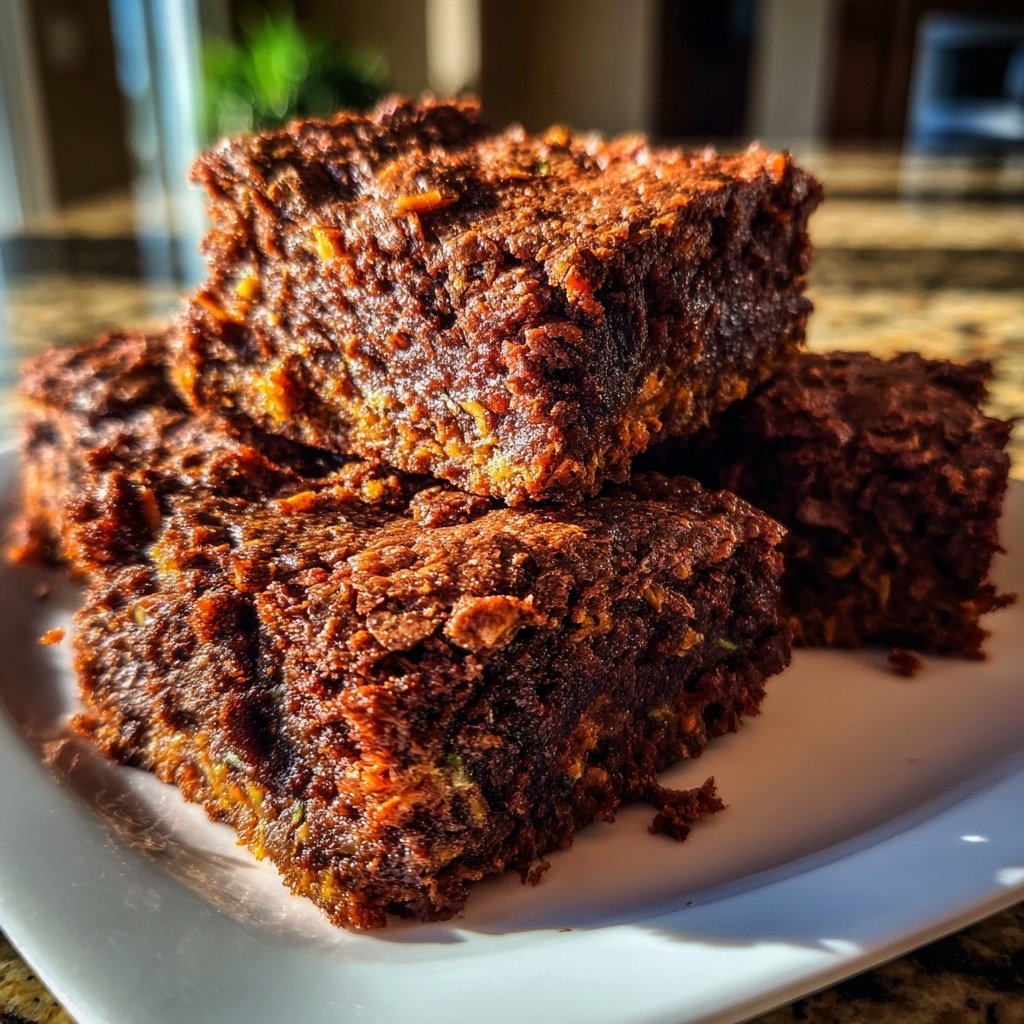 Peanut Butter Zucchini Brownies